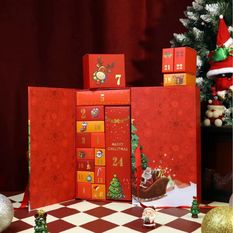 The 24-Day Advert Calendar Santa Deer Box