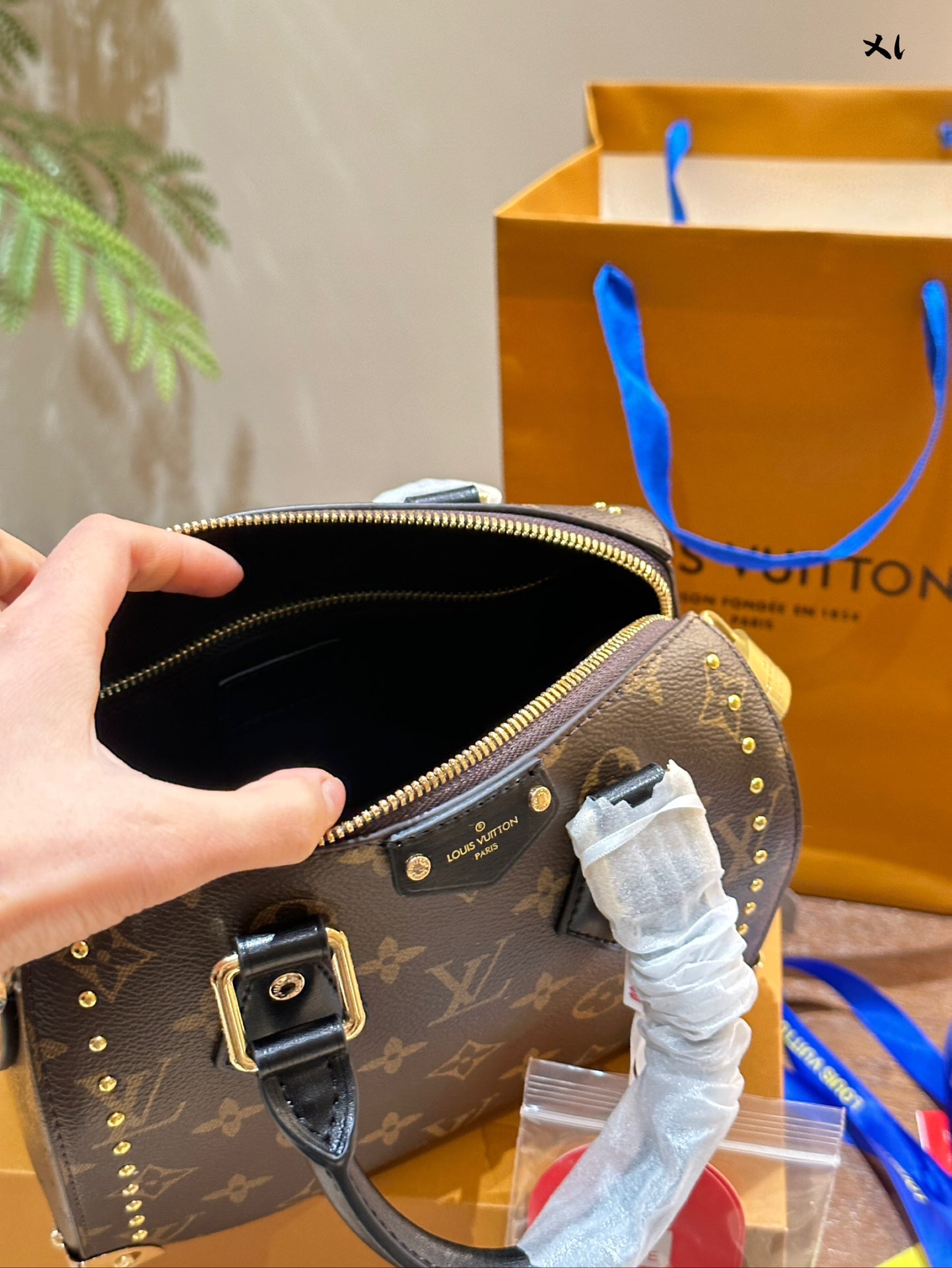 Louis Vuitton Speedy Trunk 20 handbag in Monogram Canvas with Leather Trim