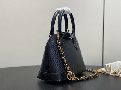 LouisV Nano Alma Black textured Epi-Leather K00015 (15*19.5*10 cm)