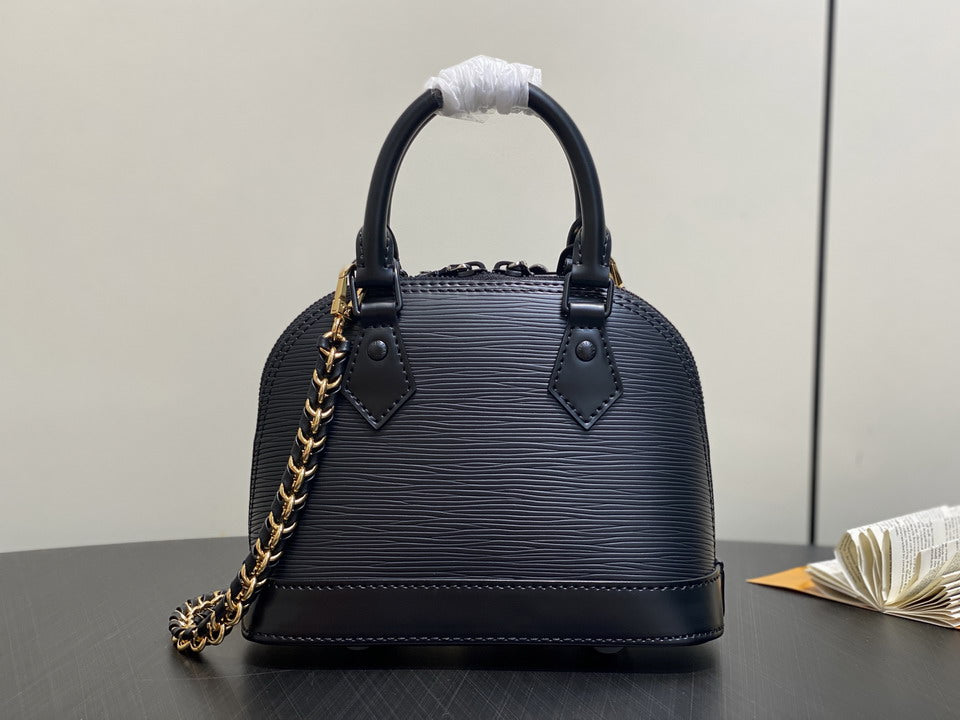 LouisV Nano Alma Black textured Epi-Leather K00015 (15*19.5*10 cm)