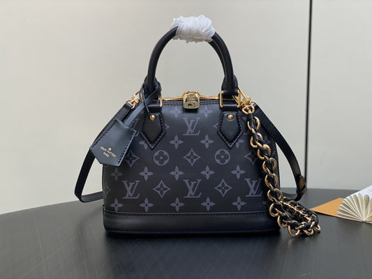 LouisV Monogram Ink Alma BB Black M12289(23.5*17.5*11.5cm)