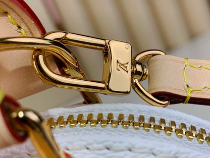 LouisV × TM Monogram Multicolour Alma BB White M53152 (23.5*17.5*11.5cm)