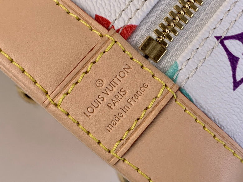 LouisV × TM Monogram Multicolour Alma BB White M53152 (23.5*17.5*11.5cm)