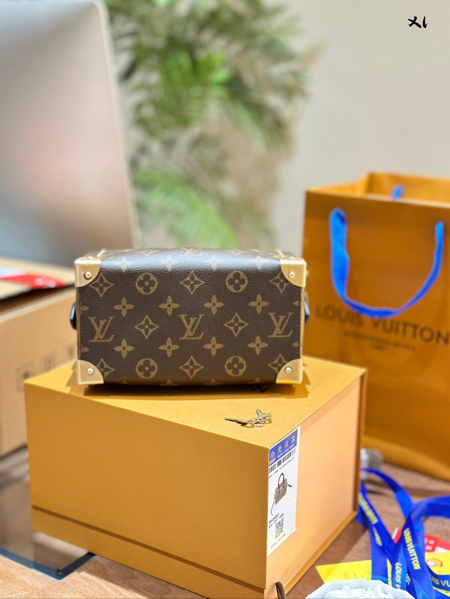 Louis Vuitton Speedy Trunk 20 handbag in Monogram Canvas with Leather Trim