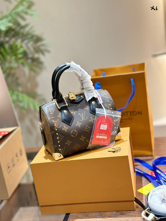 Louis Vuitton Speedy Trunk 20 handbag in Monogram Canvas with Leather Trim