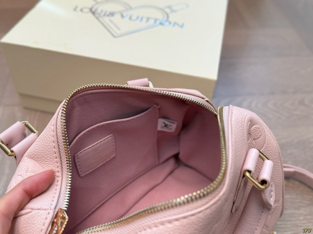 Louis Vuitton Nano Speedy in Pink Monogram Empreinte