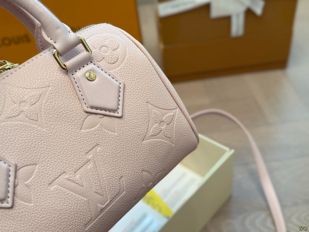 Louis Vuitton Nano Speedy in Pink Monogram Empreinte