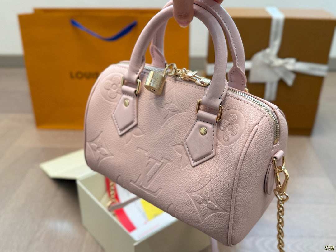 Louis Vuitton Nano Speedy in Pink Monogram Empreinte