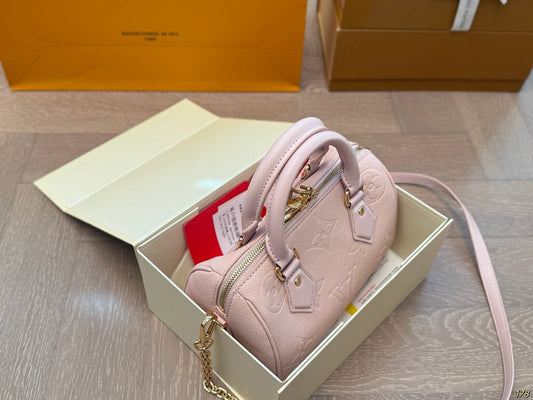 Louis Vuitton Nano Speedy in Pink Monogram Empreinte