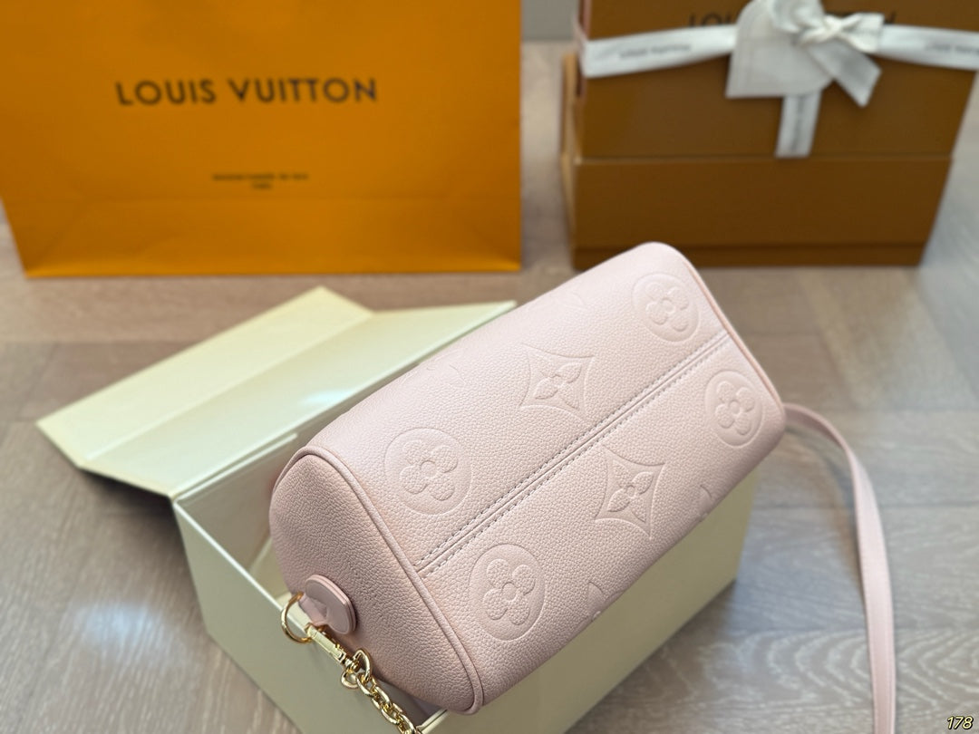 Louis Vuitton Nano Speedy in Pink Monogram Empreinte