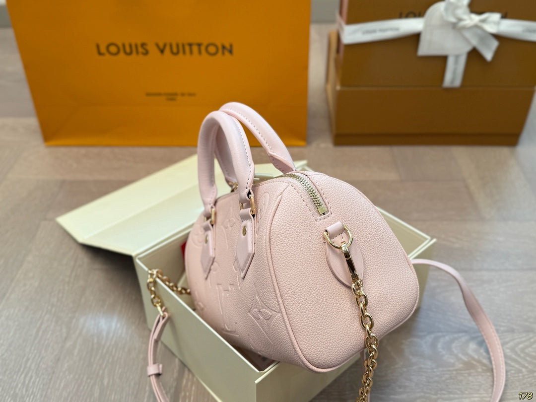 Louis Vuitton Nano Speedy in Pink Monogram Empreinte
